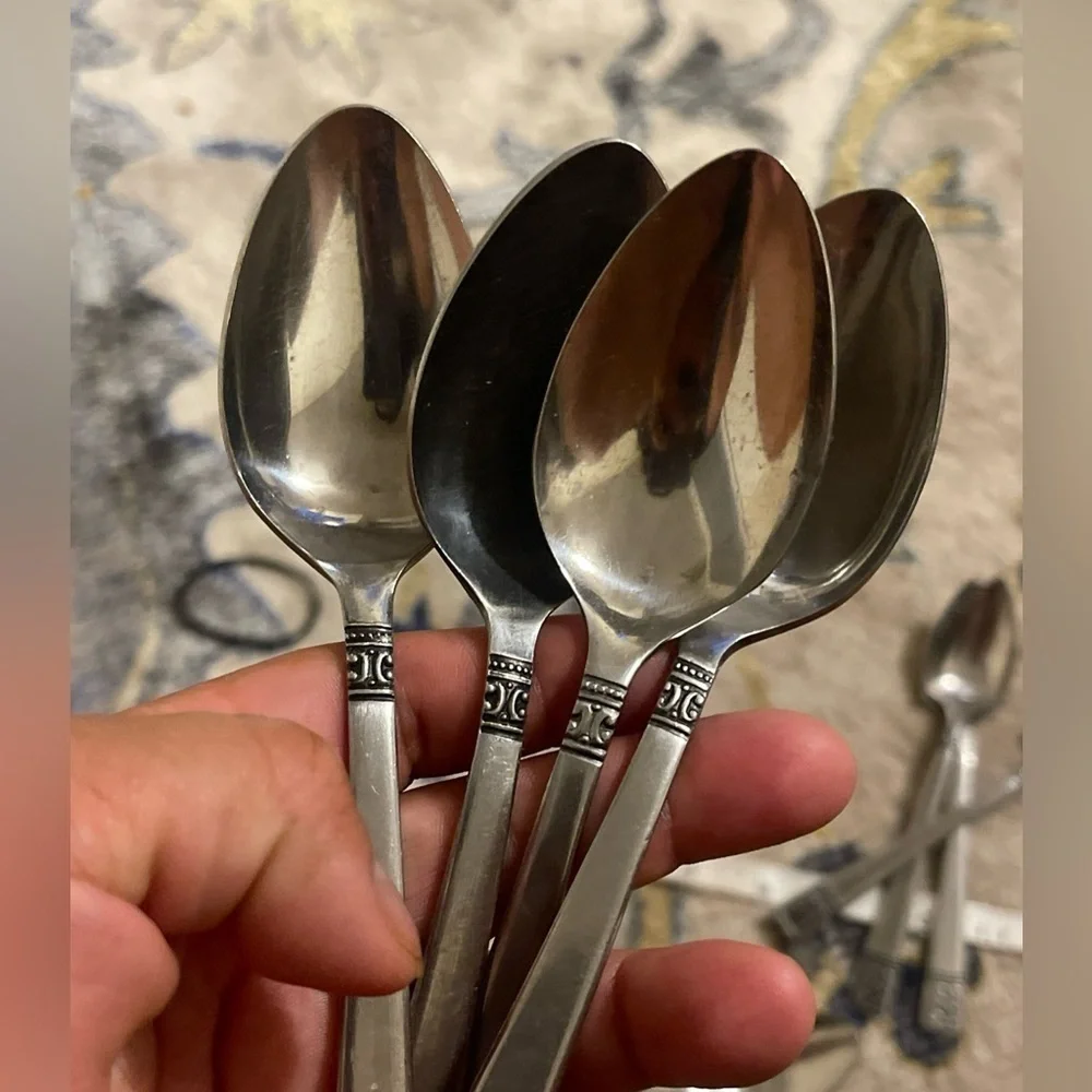 Set of 8 custom design stainless Japan spoons